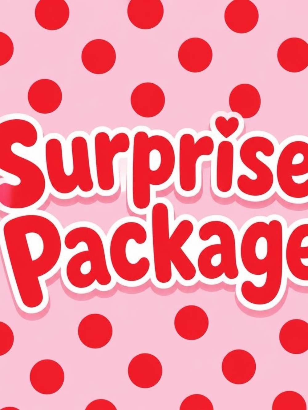 Surprise Package Pink and Red Party Banner